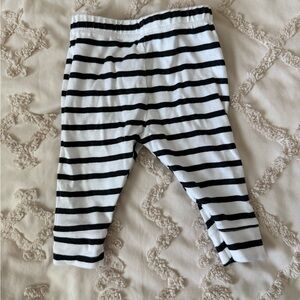 Black and White Striped Baby Leggings